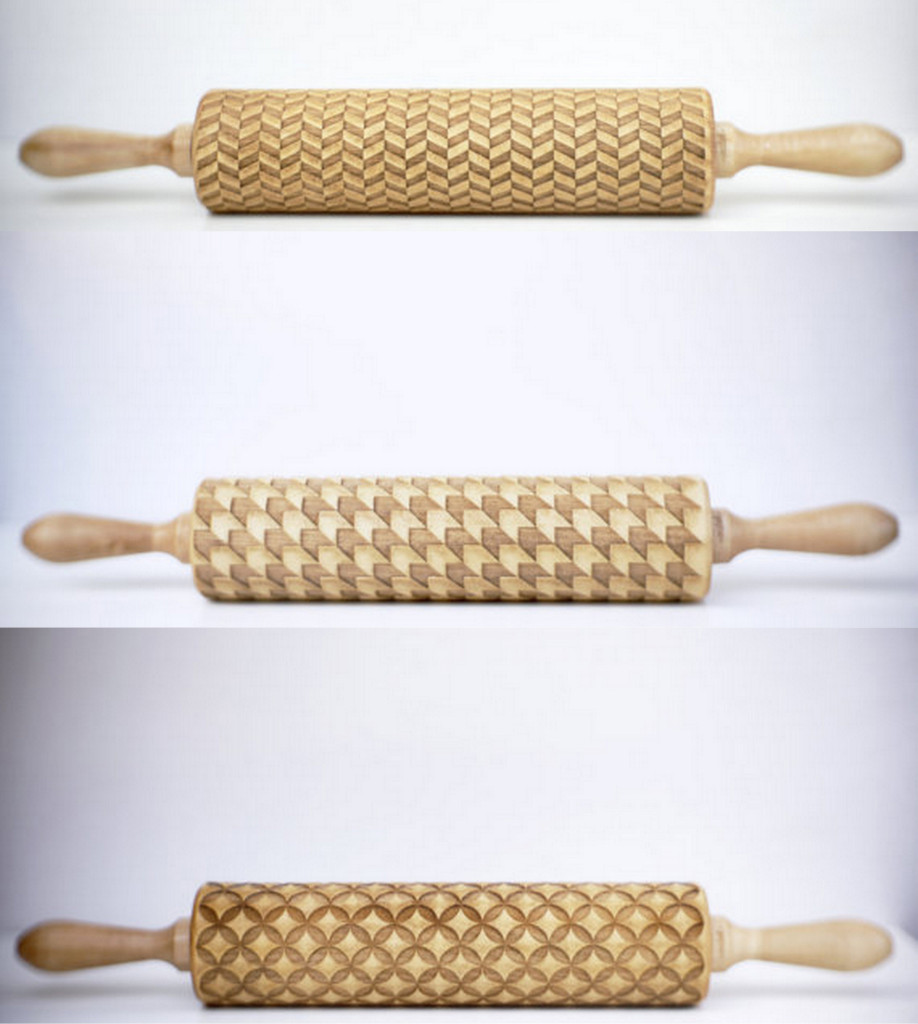 Geometric Patterns Collage - Valek Rolling Pins By Zuzia Kozerska - Gift Ideas By TheMuslimBride.Com