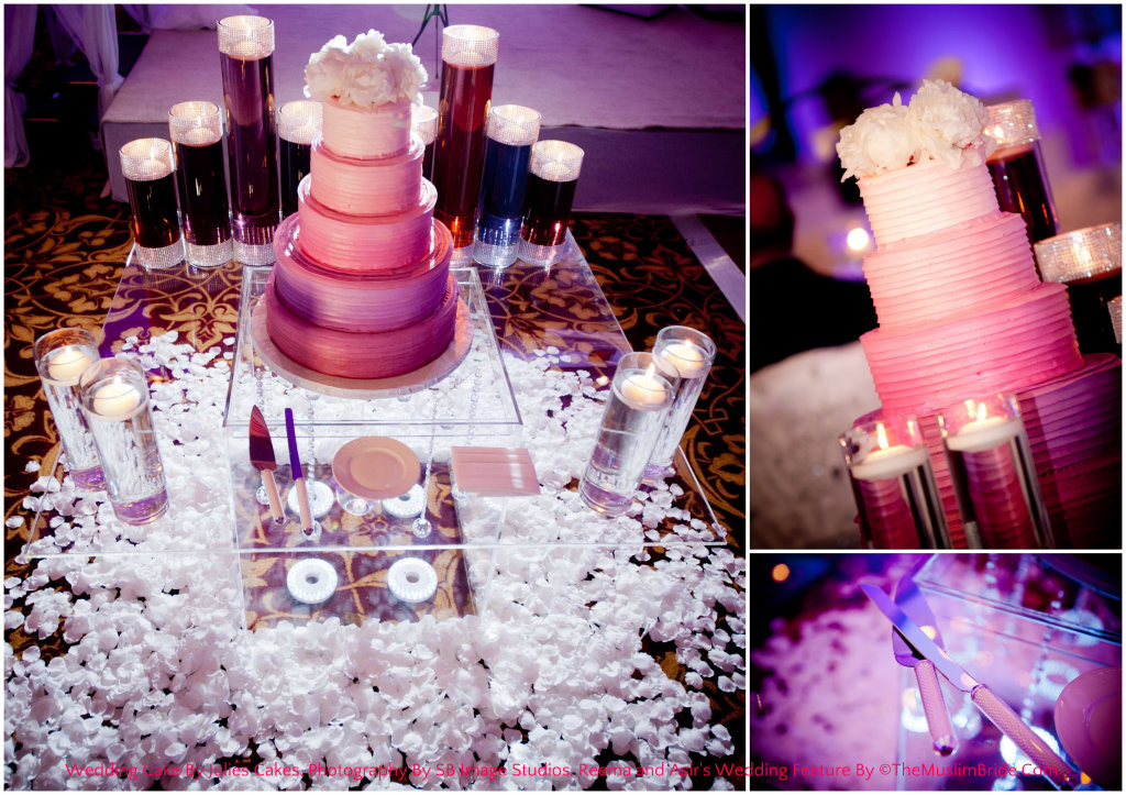 Wedding Cake By Julies Cakes. Photography By SB Image Studios. Reema and Asir's Wedding Feature By TheMuslimBride.Com